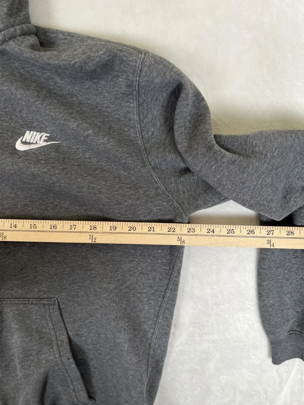 Vintage Nike Full Zip Hoodie Sweatshirt Size M Gray Y2K Swoosh Embroidery